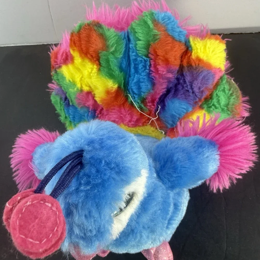 Toys R Us Blue Peacock Bird Plush Soft Stuffed Animal Toy 8.5